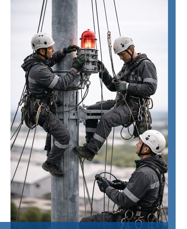 Монтаж заградительных огней в Зеленокумске от 8655 р. | ВЫСОТНИК-Злм