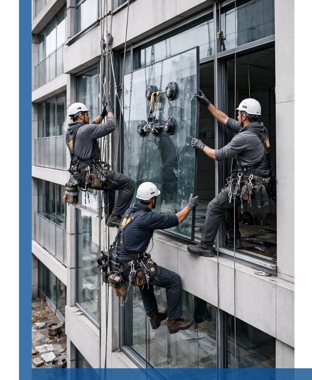 Фасадное остекление и монтаж витражей зданий в Зеленокумске под ключ