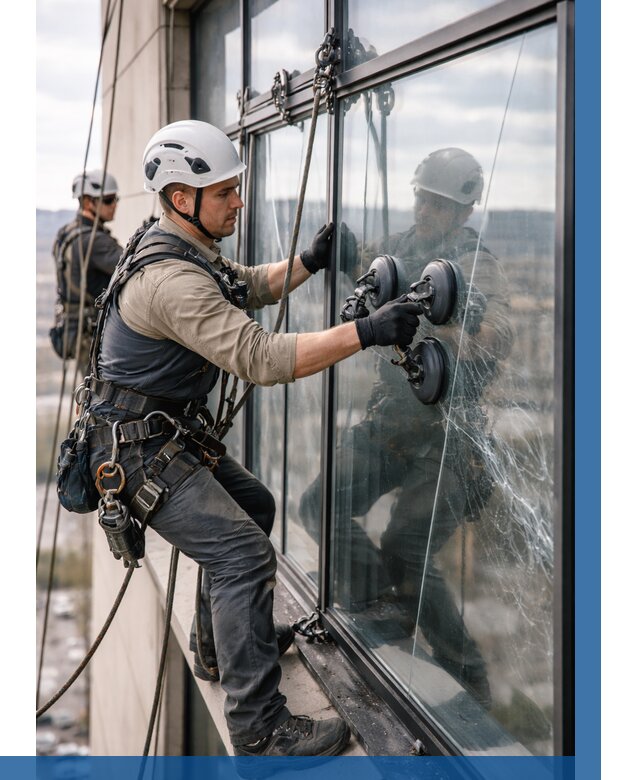 Замена стекла в витраже в Зеленокумске под ключ от 8655 р. | ВЫСОТНИК-Злм