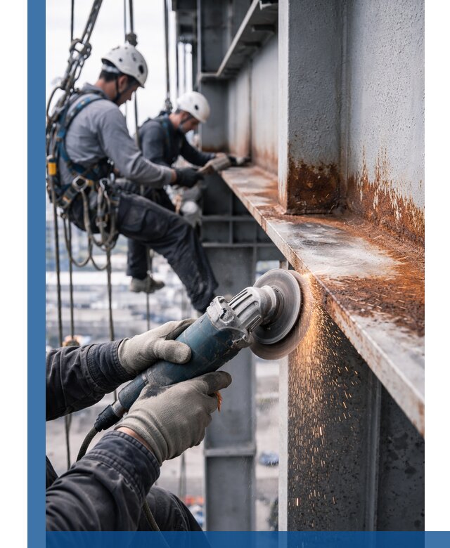 Зачистка металла от ржавчины и подготовка поверхностей в Зеленокумске