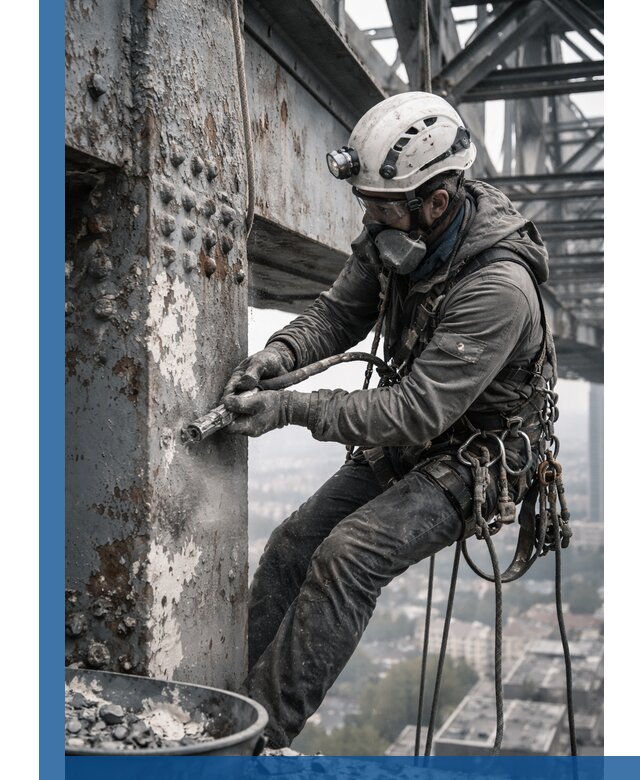 Удаление старой краски с металлических конструкций в Зеленокумске