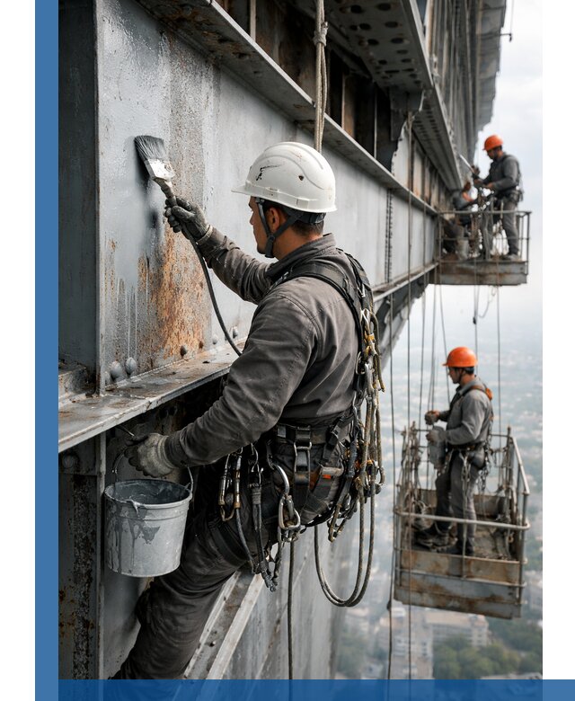 Покраска металлоконструкций на высоте в Зеленокумске профессионально