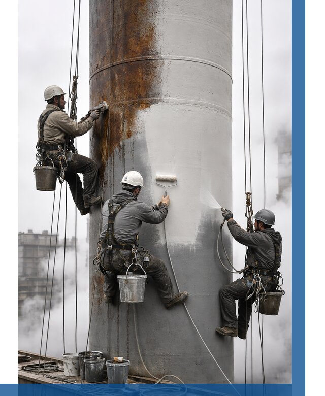 Покраска дымовых труб в Зеленокумске от 8655 р. | ВЫСОТНИК-Злм