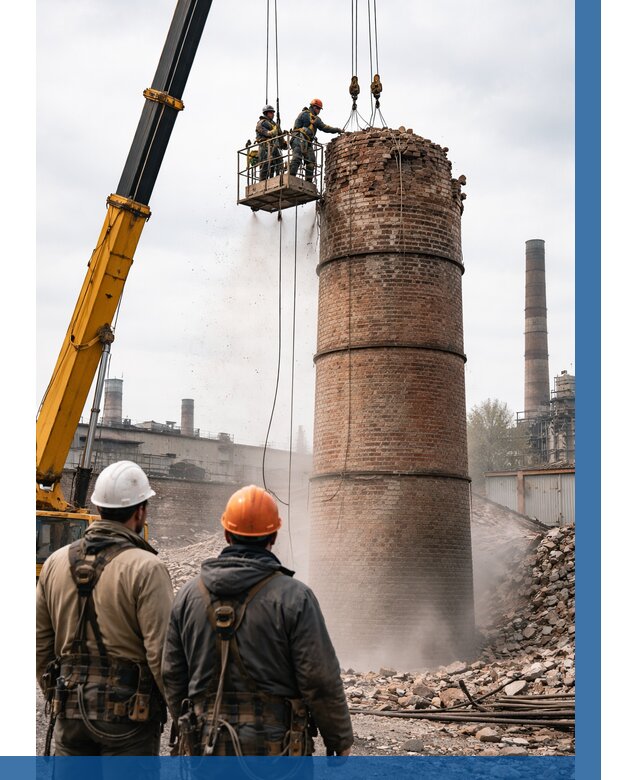 Демонтаж дымовой трубы в Зеленокумске от 91638 р. | ВЫСОТНИК-Злм, смета