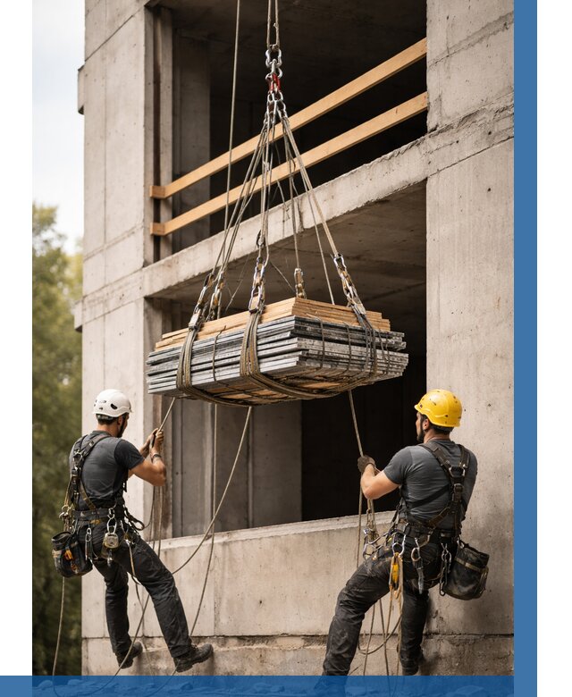 Подъем материала на этаж веревками в Зеленокумске от 1527 р. | ВЫСОТНИК-Злм