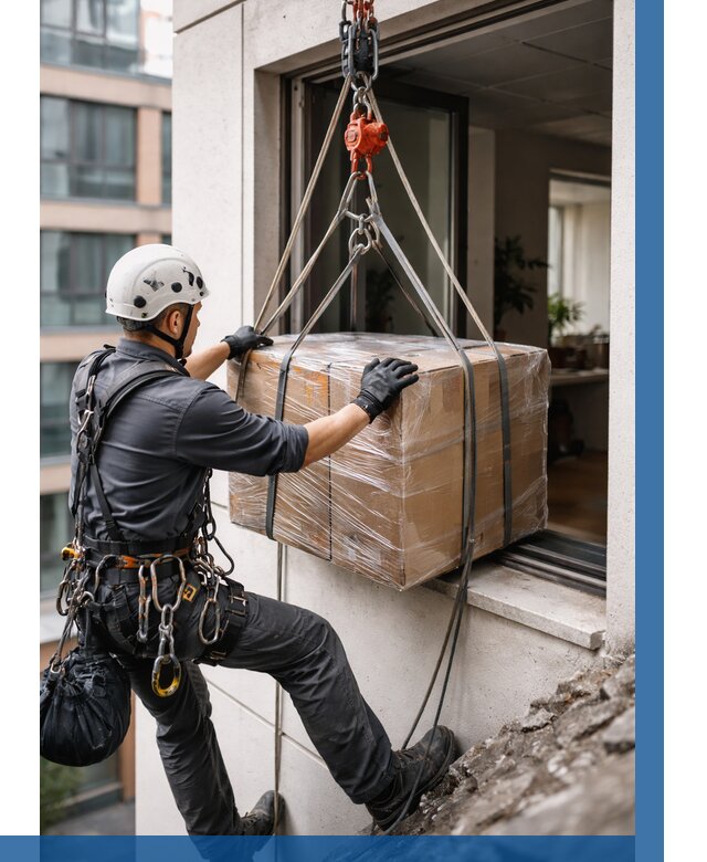 Подъем груза через окно в Зеленокумске от 4582 р. | ВЫСОТНИК-Злм