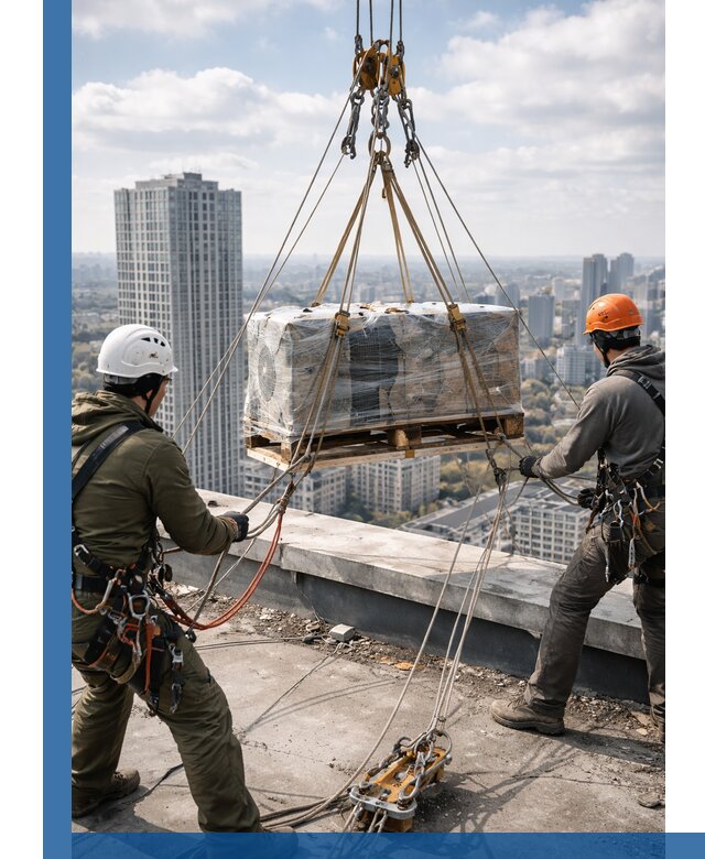 Подъем и монтаж крупногабаритных грузов на крышу в Зеленокумске