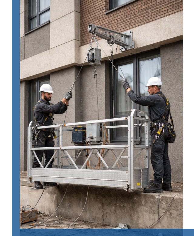 Монтаж и подъем фасадной люльки в Зеленокумске с гарантией безопасности