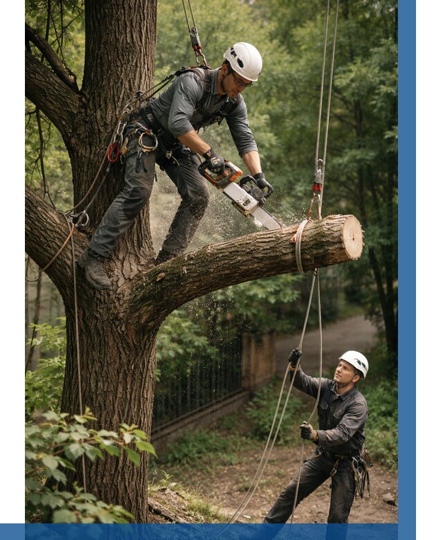 Спил деревьев альпинистами в Зеленокумске от 8146 р. | ВЫСОТНИК-Злм