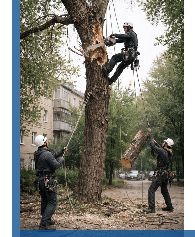 Срочное удаление аварийных деревьев в Зеленокумске с гарантией безопасности