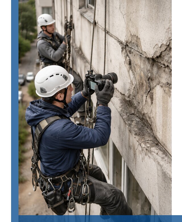Фотофиксация дефектов фасада с высотной съемкой в Зеленокумске