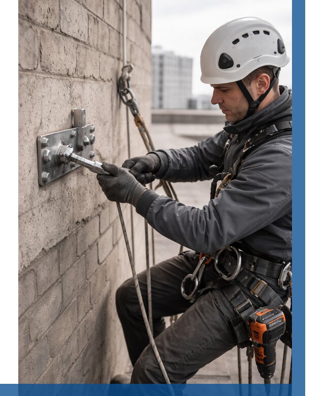 Установка анкерных точек в Зеленокумске от 3564 р. | ВЫСОТНИК-Злм