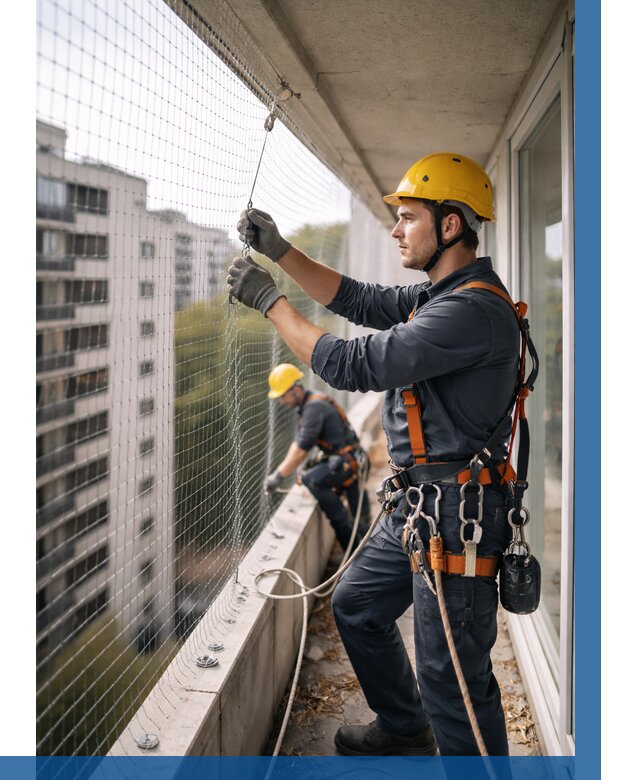 Монтаж сетки от птиц в Зеленокумске от 4582 р. | ВЫСОТНИК-Злм