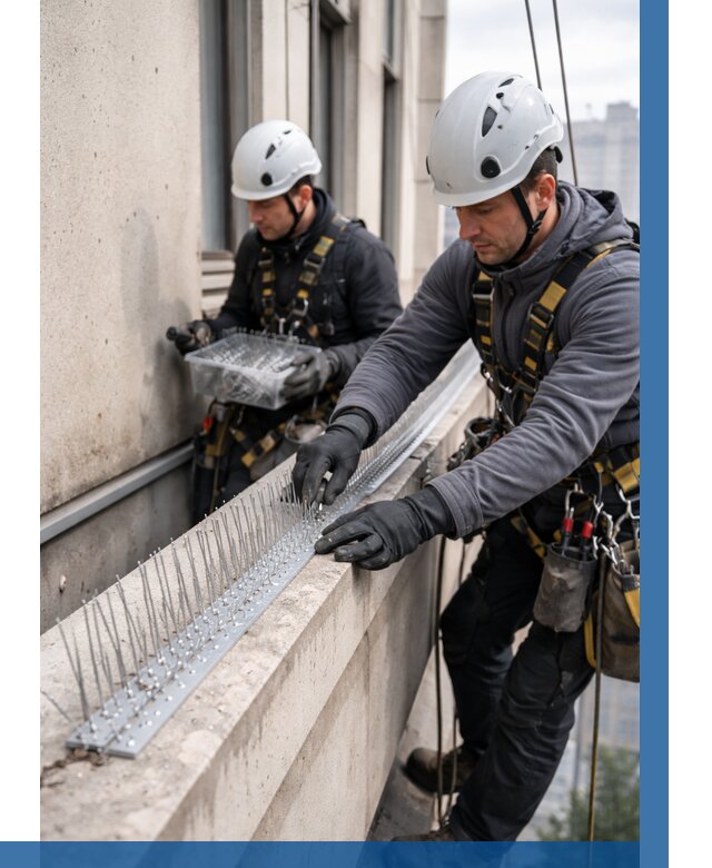 Установка шипов от птиц в Зеленокумске от 865 р. | ВЫСОТНИК-Злм